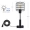 Industrial Desk Lamp with USB Interface Socket Metal Cage Shade